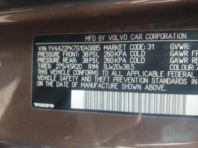 YV4A22PK7G1040885 Volvo XC90 T6