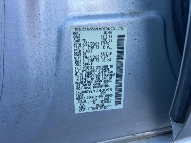 1N6AD07W87C440055 2007 Nissan Frontier Crew Cab Le