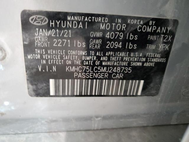 2021 HYUNDAI IONIQ SE - KMHC75LC5MU248735