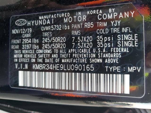 VIN KM8R34HE9LU090165 2020 HYUNDAI PALISADE no.13