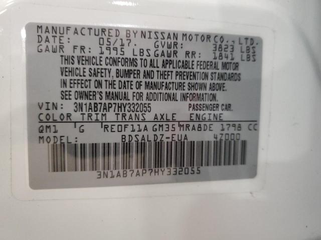 2017 NISSAN SENTRA S - 3N1AB7AP7HY332055