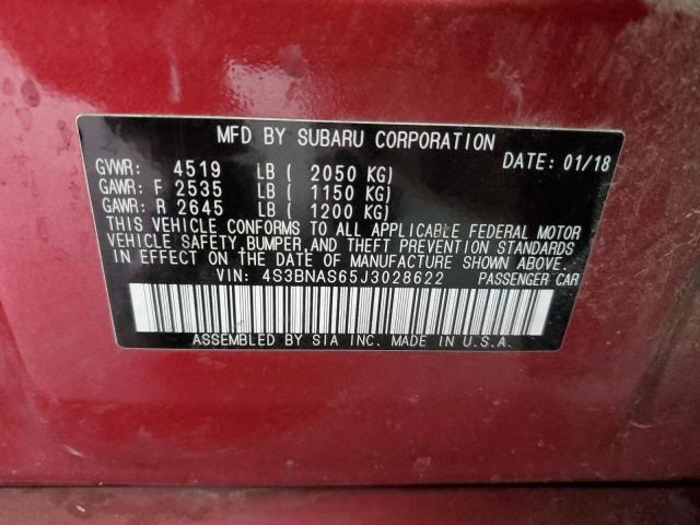 2018 SUBARU LEGACY SPO 4S3BNAS65J3028622
