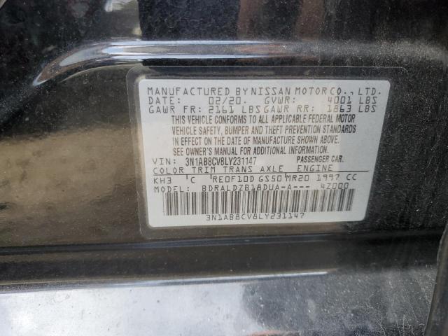 3N1AB8CV8LY231147 | 2020 NISSAN SENTRA SV