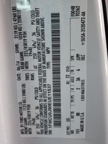 1FMCU0J90EUE11537 Ford Escape Titanium