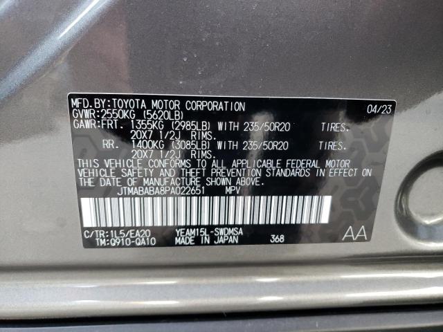 2023 SUBARU SOLTERRA P JTMABABA8PA022651