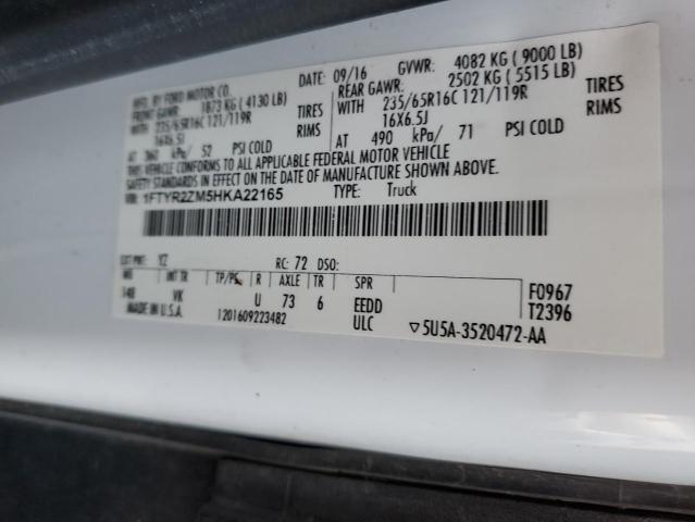 1FTYR2ZM5HKA22165 Ford Transit T-250