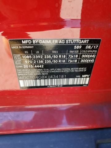 VIN WDCTG4GBXJJ434181 2018 Mercedes-Benz GLA-Class,... no.13