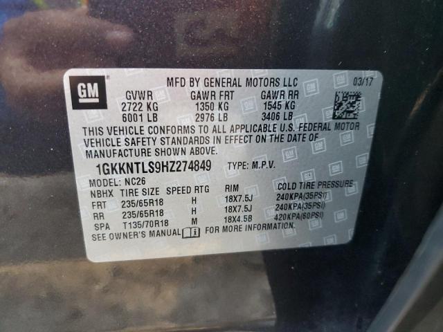 2017 GMC ACADIA ALL 1GKKNTLS9HZ274849