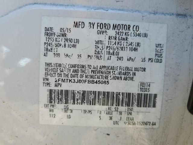2FMTK3J80FBB45085 Ford EDGE SEL