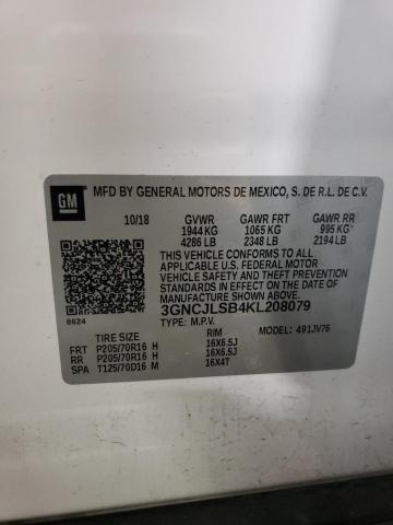 2019 CHEVROLET TRAX 1LT - 3GNCJLSB4KL208079