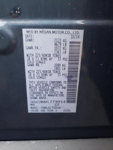 2015 Nissan Rogue S VIN: 5N1AT2MV6FC779954 Lot: 76479693