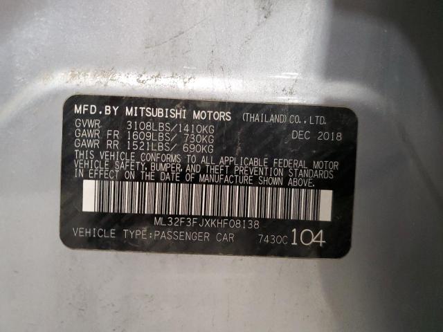 ML32F3FJXKHF08138 Mitsubishi Mirage G4 Es