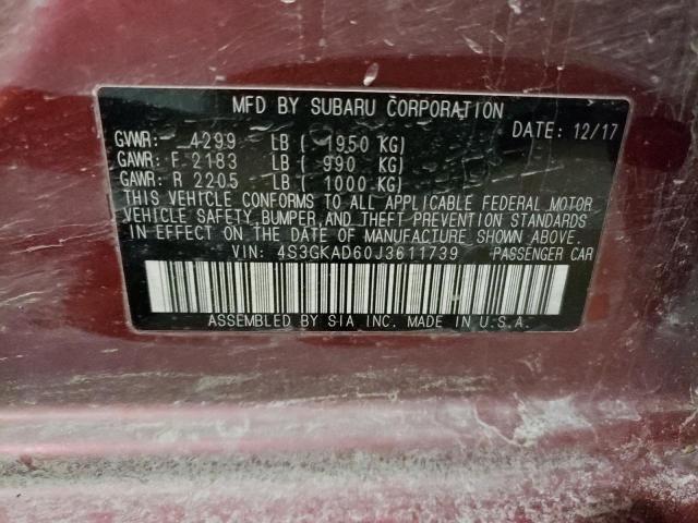 4S3GKAD60J3611739 Subaru Impreza Premium Plus