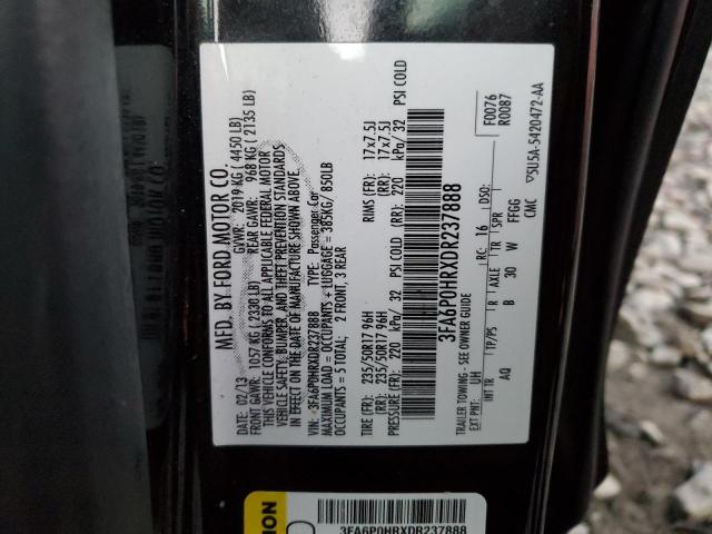  FORD FUSION 2013 Чорний