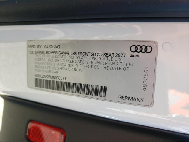 2021 Audi A6 Premium Plus VIN: WAUL2AF26MN038571 Lot: 77006213