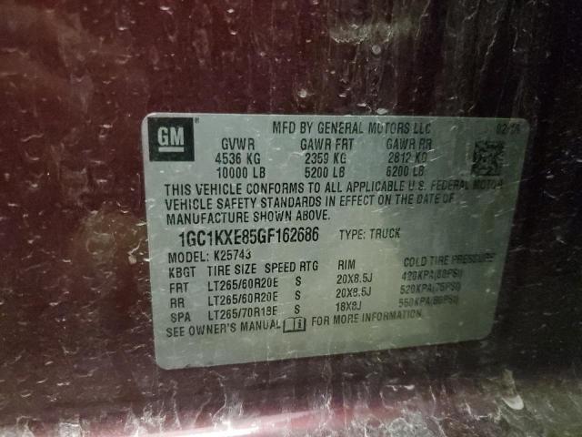 2016 CHEVROLET 2500 - 1GC1KXE85GF162686