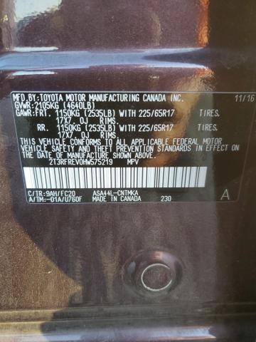 2017 TOYOTA RAV4 XLE - 2T3RFREV0HW575219