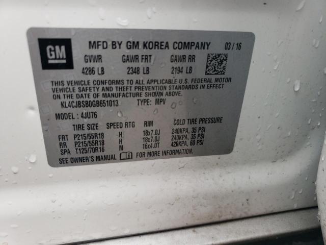 2016 BUICK ENCORE CON - KL4CJBSB0GB651013