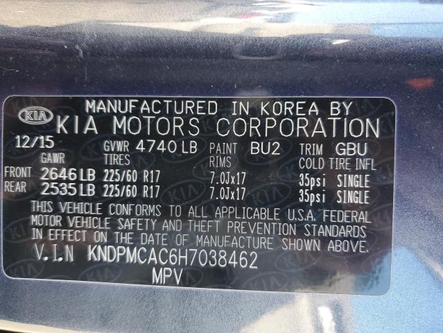 KNDPMCAC6H7038462 KIA Sportage Lx