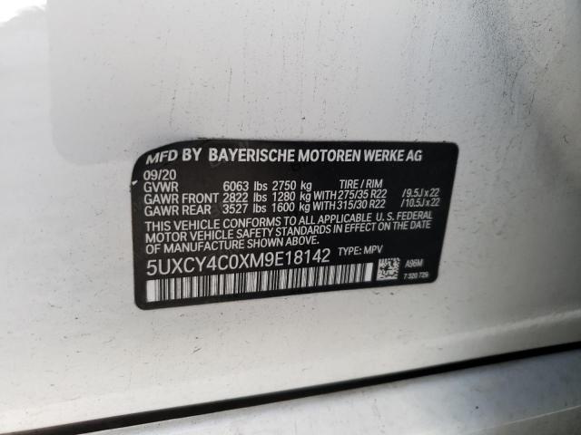 VIN 5UXCY4C0XM9E18142 2021 BMW X6, Sdrive 40I no.13