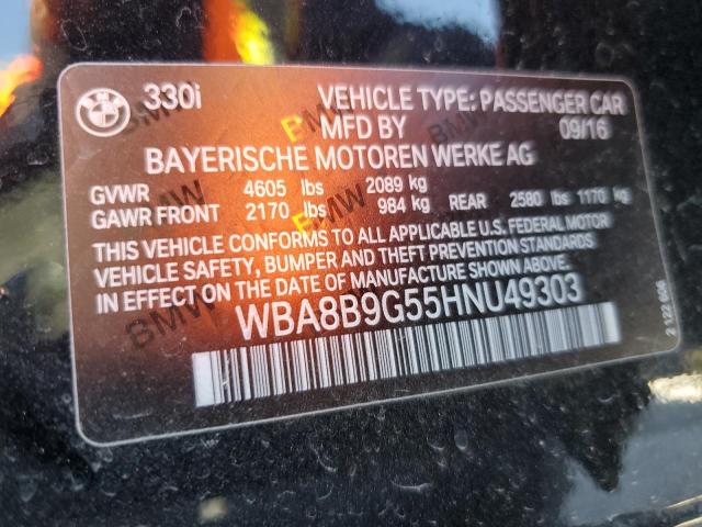 2017 BMW 330 I - WBA8B9G55HNU49303