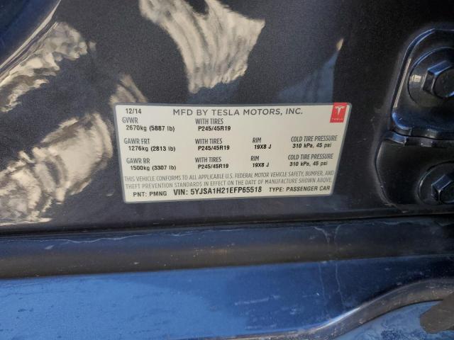 5YJSA1H21EFP65518 | 2014 TESLA MODEL S