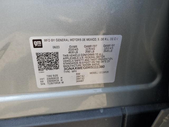 3GNAXWEG0RS111380 | 2024 CHEVROLET EQUINOX RS