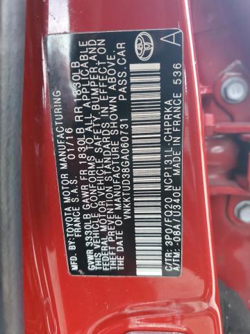 2016 TOYOTA YARIS L - VNKKTUD38GA060731