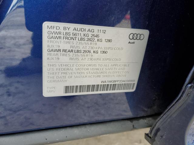 VIN WA1WGBFP2DA036966 2013 Audi Q5, Prestige no.13