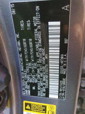 VIN 5TDZKRFH8FS105779 2015 Toyota Highlander, LE no.14