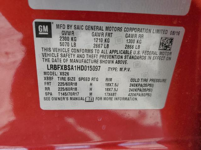 LRBFXBSA1HD015097 Buick Envision Essence