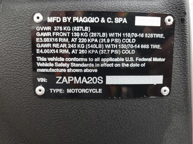 2021 PIAGGIO BV 350 - ZAPMA20SXM5000901