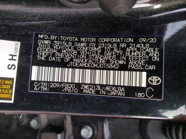 JTDEAMDE0MJ015842 Toyota COROLLA LE
