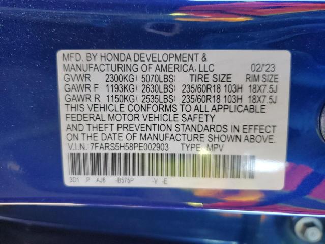 2023 HONDA CR-V SPORT - 7FARS5H58PE002903