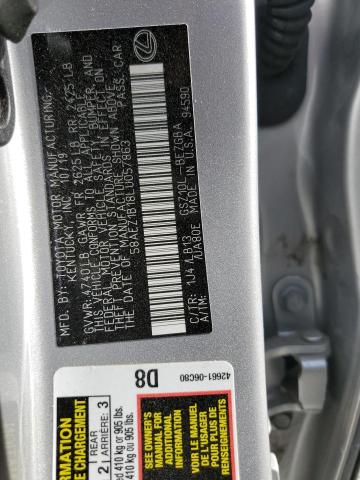 2020 LEXUS ES 350 LUX 58AEZ1B18LU057863