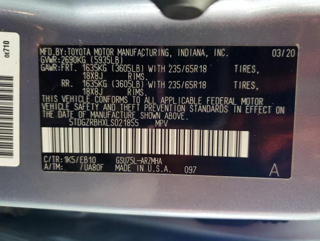 VIN 5TDGZRBHXLS021855 2020 Toyota Highlander, Xle no.13