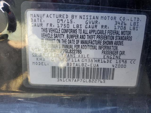2016 NISSAN VERSA S - 3N1CN7AP7GL822765