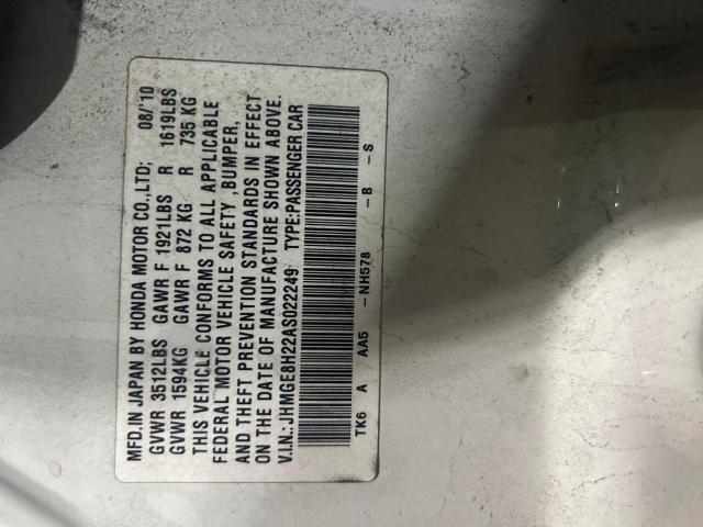 JHMGE8H22AS022249 2010 Honda Fit