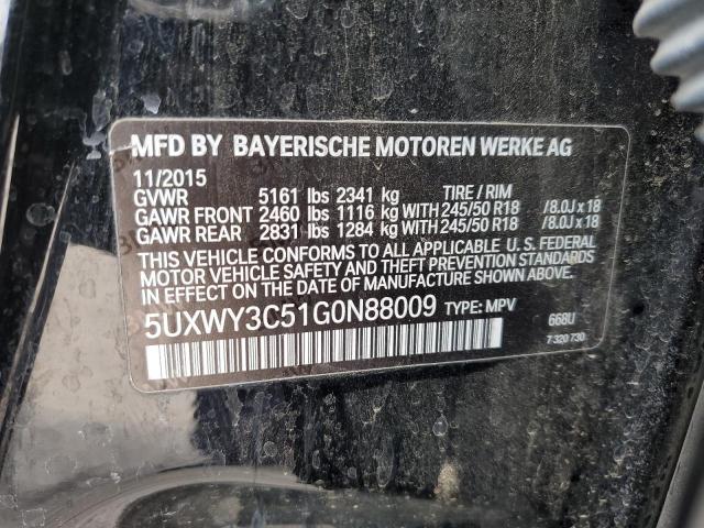Паркетники BMW X3 2016 Черный