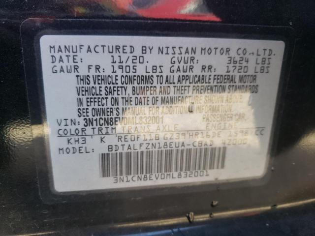 3N1CN8EV0ML832001 | 2021 NISSAN VERSA SV