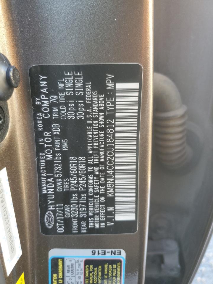 KM8NU4CC2CU184812 2012 Hyundai Veracruz Gls