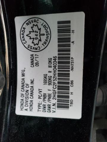2017 HONDA CIVIC LX - 2HGFC2F52HH040346