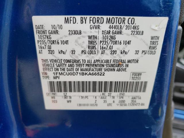 1FMCU0D71BKA66522 | 2011 Ford escape xlt