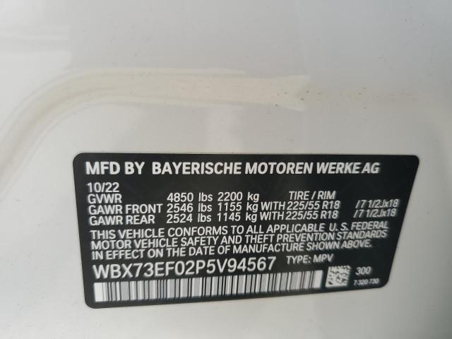 WBX73EF02P5V94567 BMW X1 XDRIVE2 13