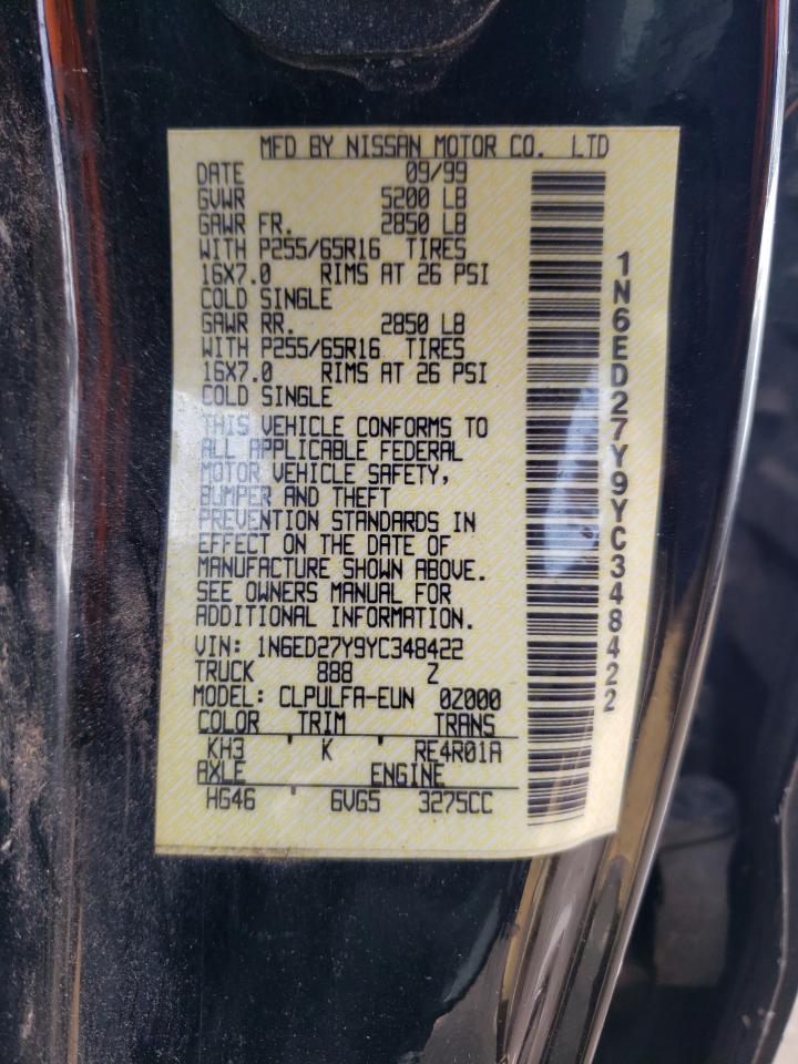 2000 Nissan Frontier Crew Cab Xe vin: 1N6ED27Y9YC348422
