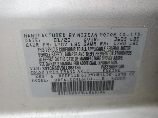 3N1CN8DV9LL868186 | 2020 NISSAN VERSA S