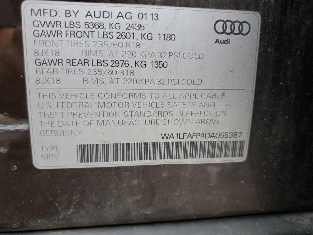 VIN WA1LFAFP4DA055387 2013 Audi Q5, Premium Plus no.12