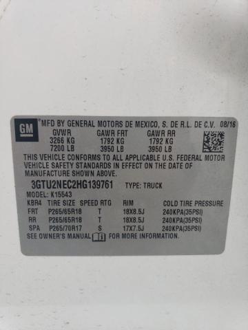 2017 GMC SIERRA K15 - 3GTU2NEC2HG139761