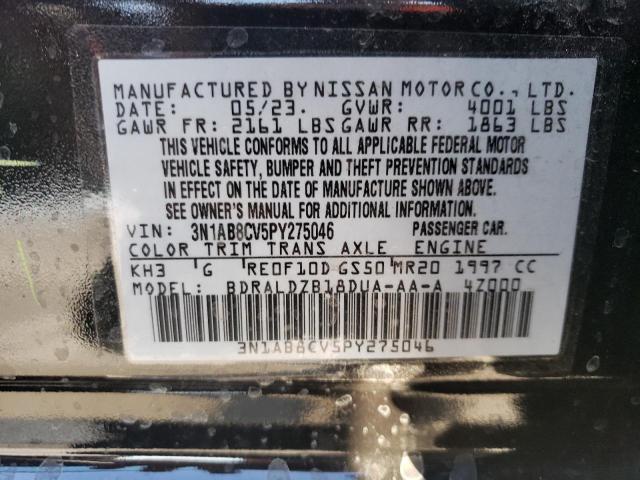 3N1AB8CV5PY275046 | 2023 NISSAN SENTRA SV