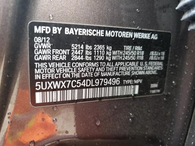 VIN 5UXWX7C54DL979496 2013 BMW X3, Xdrive35I no.12